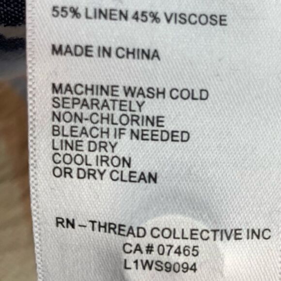 Laundry by Shelli Segal Rainbow Stripe Linen Blend Button Down Top - Picture 5 of 5